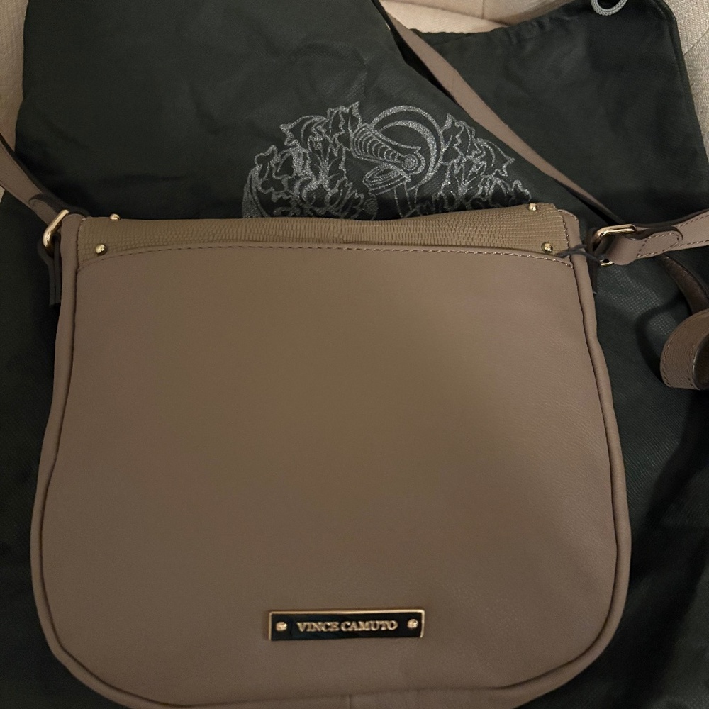Vince Camuto Taupe Crossbody Bag